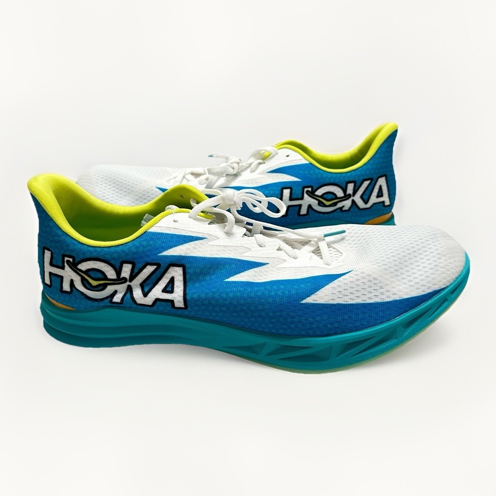 Hoka One Crescendo MD Track Running Shoes, Men's Size 14 , Ceramic/Diva Blue